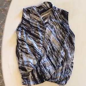 Kenneth Cole black and white blouse